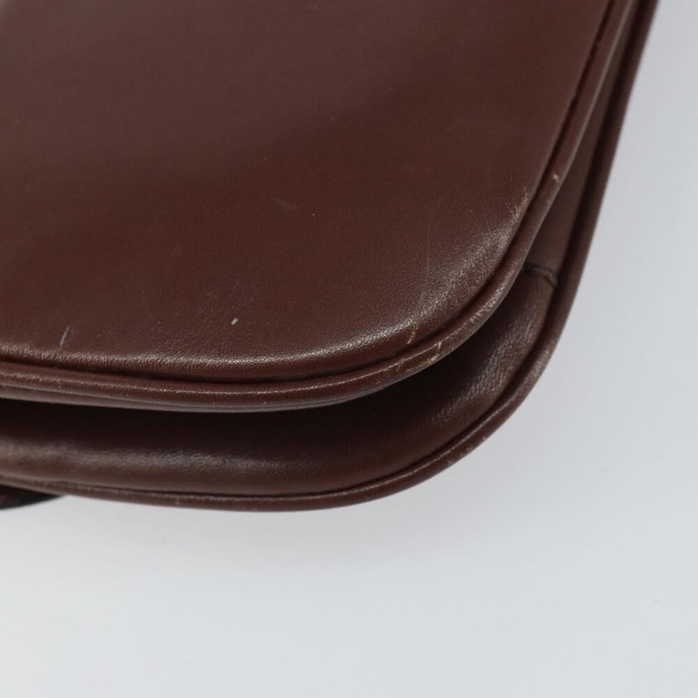 Authentic CELINE Shoulder Bag Leather Brown Gold - Picture 8 of 16
